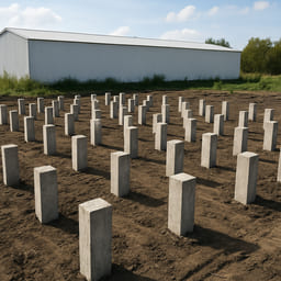 Свайный под склад 12×18 (забивные)